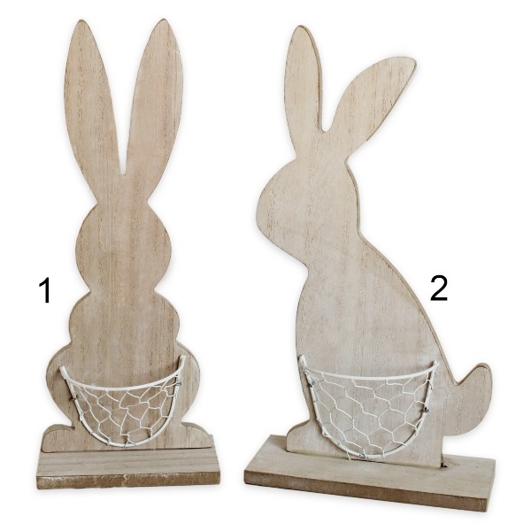 Zajíc ze dřeva 30,5cm velikonoční